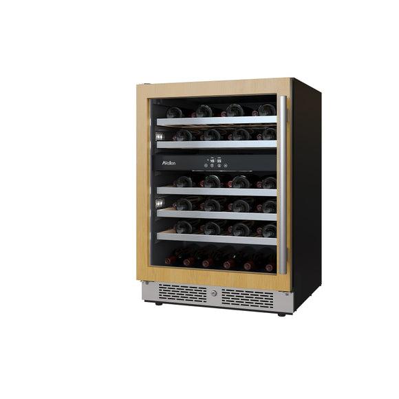 Avallon 24 Inch Wide 45 Bottle Capacity Dual Zone Wine Cooler with Left Swing Door - AWC242DPRGLH