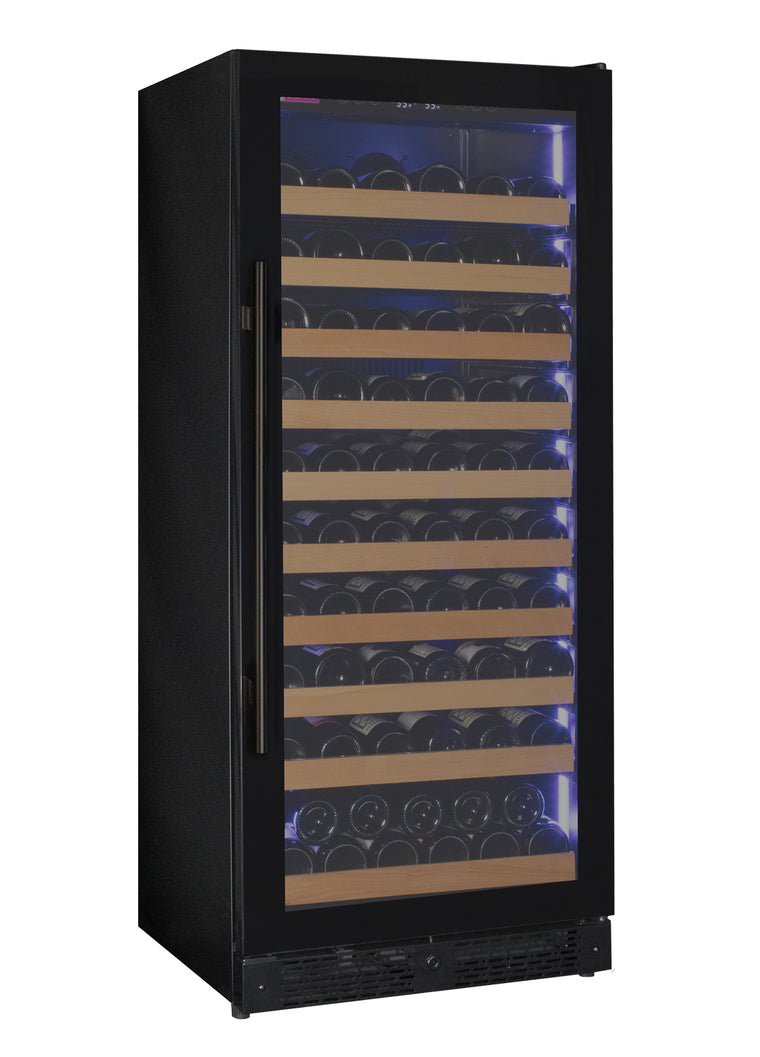 Allavino Reserva Series 119 Bottle 55" Tall Single Zone Right Hinge Black Glass Wine Refrigerator - VSW11955S-1BGR
