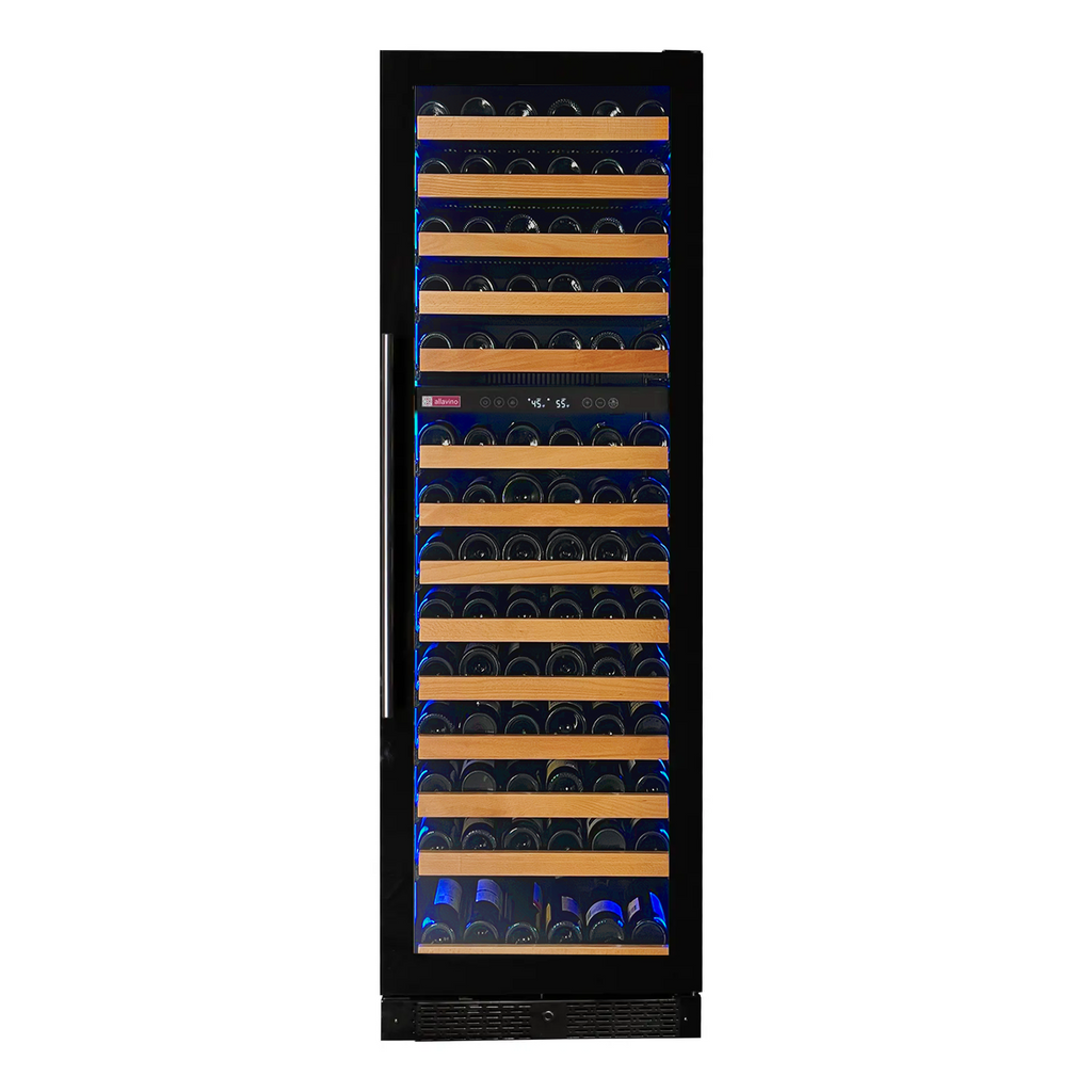 Allavino Reserva Series 154 Bottle Dual Zone Built-in Wine Refrigerator with Black Glass Door - Right Hinge - VSW15471D-2BGR