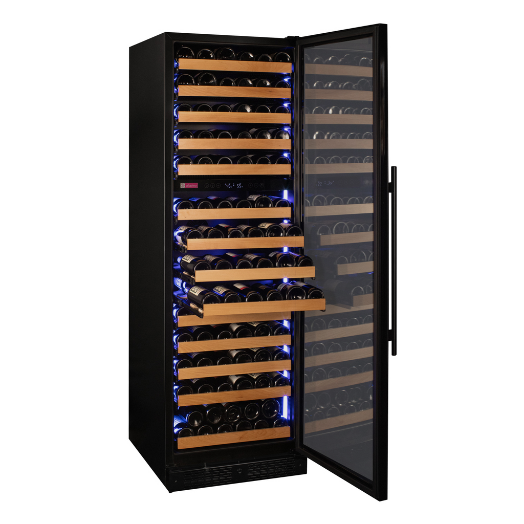 Allavino Reserva Series 154 Bottle Dual Zone Built-in Wine Refrigerator with Black Glass Door - Right Hinge - VSW15471D-2BGR