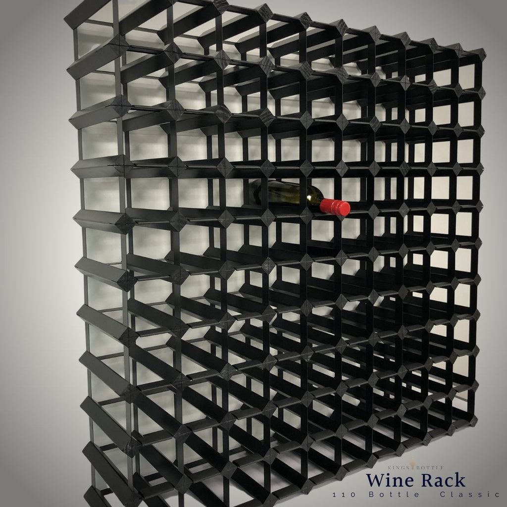 KingsBottle 110 Bottle Timber Wine Rack | 10x10 Configuration