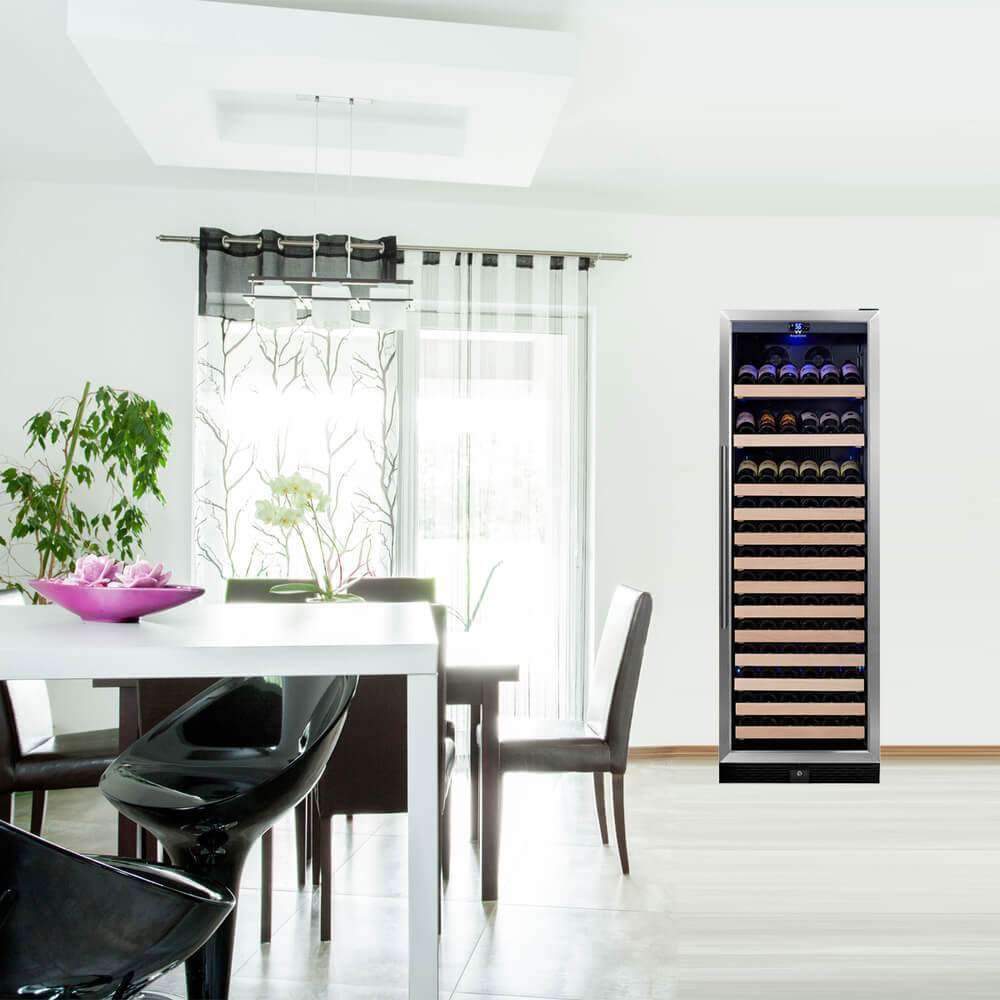 KingsBottle 166 Bottle Large Wine Cooler Refrigerator Drinks Cabinet - KBU170WX
