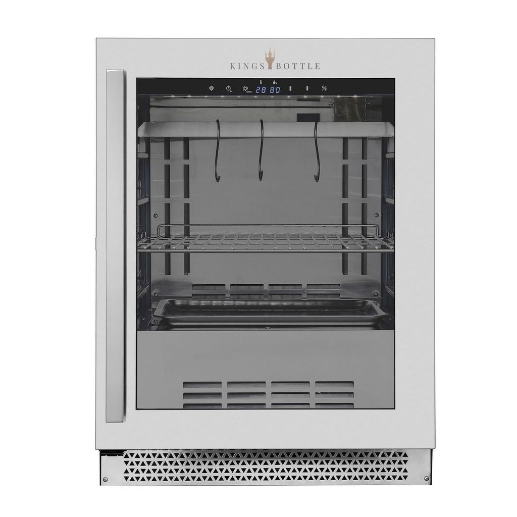 KingsBottle 24 Inch Glass Door Under Counter Steak Ager Fridge - KB50SA