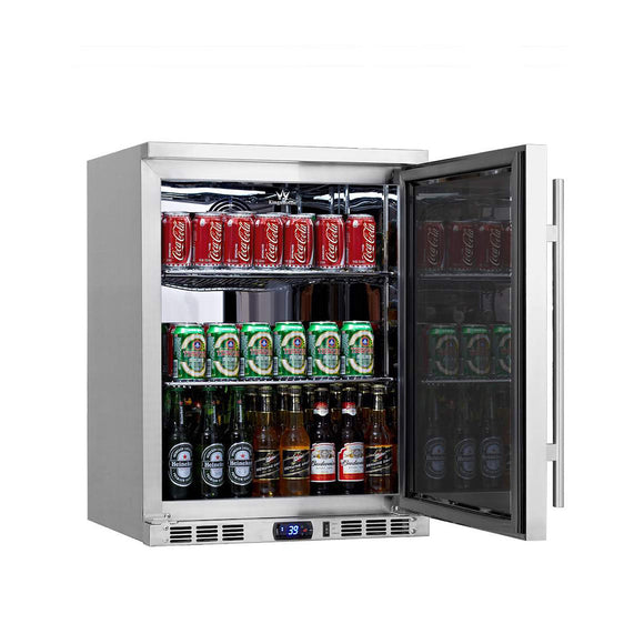 KingsBottle 24 Inch Outdoor Beer Fridge Cooler Stainless Steel - KBU55ASD