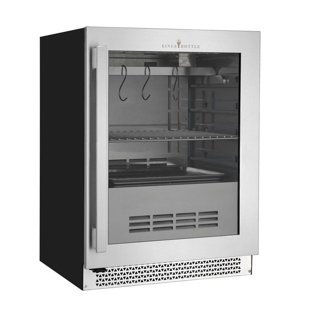 KingsBottle 24 Inch Glass Door Under Counter Steak Ager Fridge - KB50SA