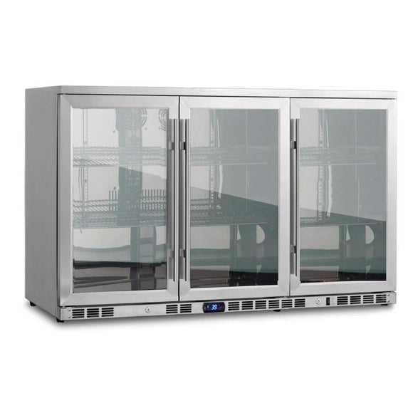 KingsBottle 53 Inch Heating Glass 3 Door Large Beverage Refrigerator - KBU328M