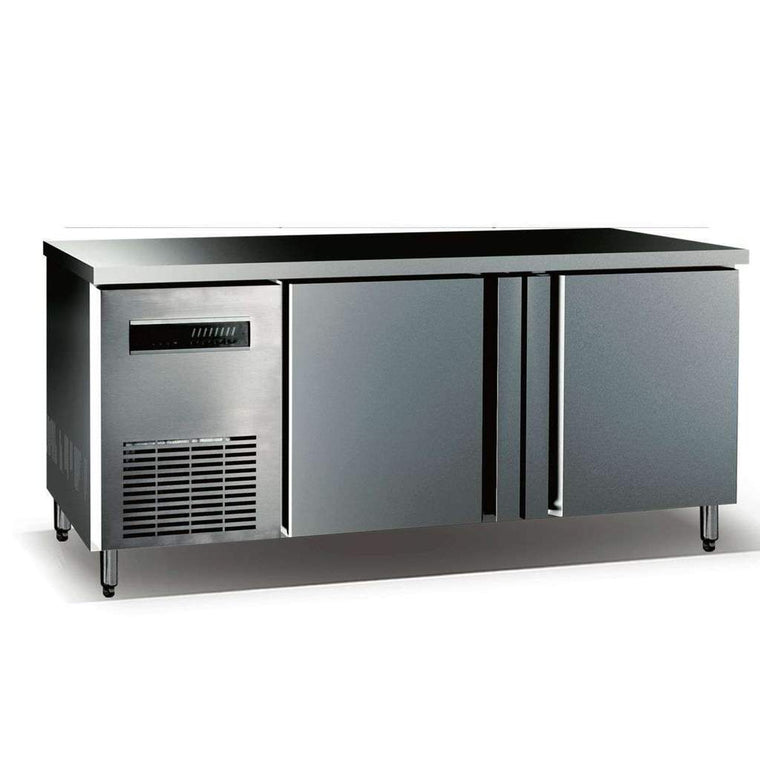 KingsBottle 59" Two Stainless Steel Door Back Bar Cooler - KBU380SD