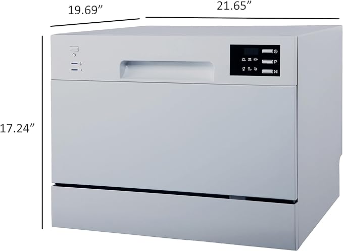 SPT SD-2225DSA Energy Star Countertop Dishwasher with Delay Start & LED – Silver