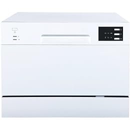 SPT SD-2224DWB: ENERGY STAR Countertop Dishwasher with Delay Start & LED – White