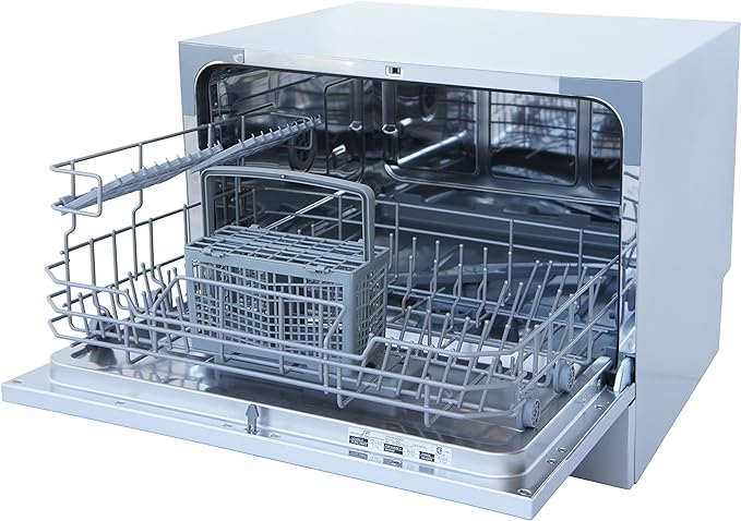 SPT SD-2224DSB: ENERGY STAR Countertop Dishwasher with Delay Start & LED – Silver