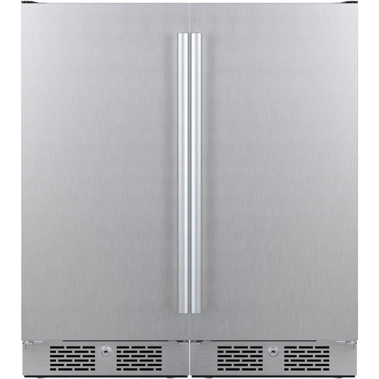 Avallon 30 Inch Wide 6.7 Cu. Ft. Built-In or Free Standing Side by Side Dual Compact Refrigerator - AFR152SSDUAL