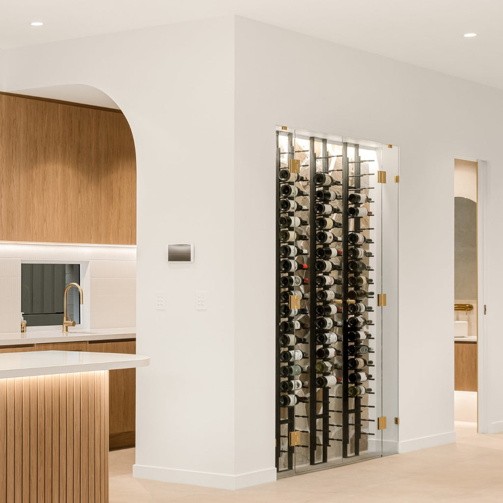 KingsBottle Floor-To-Ceiling Mounted Wine Rack | One-Sided