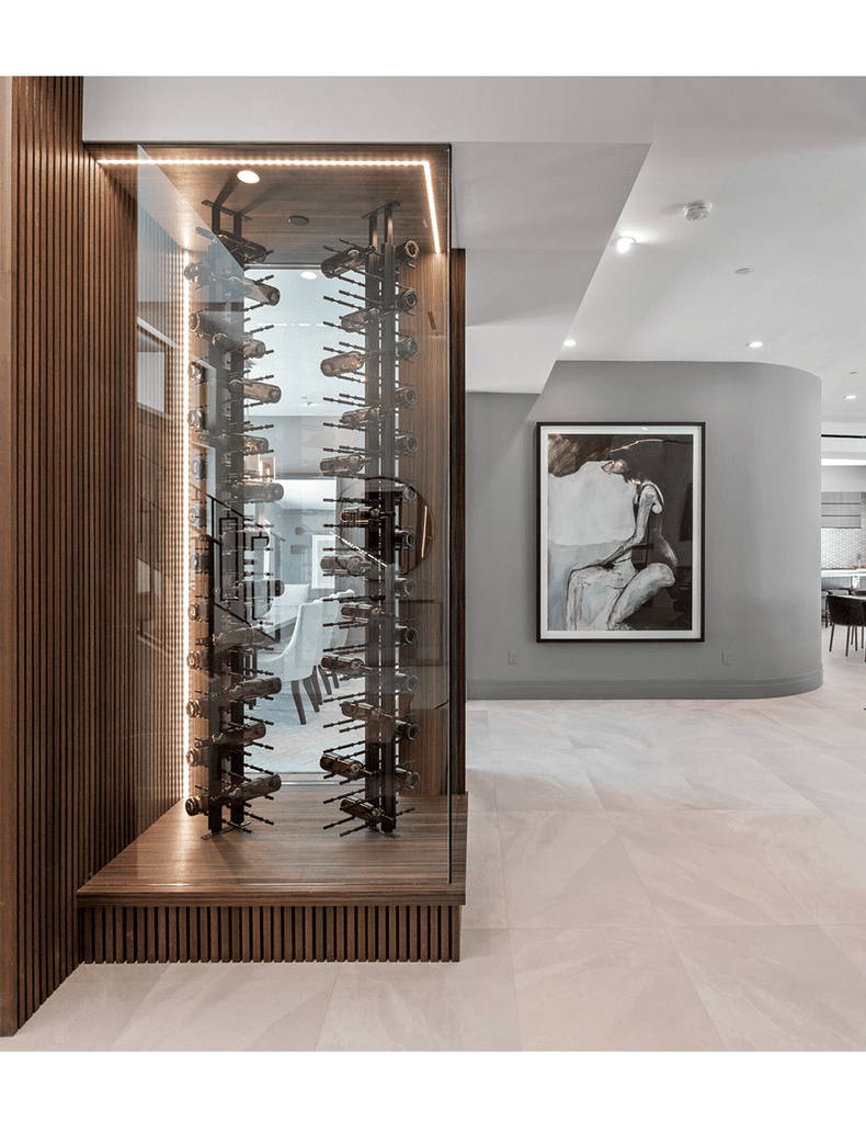 Ultra Wine Racks Floor-To-Ceiling Mounted Wine Rack Display — 2-Sided (42 Bottles)