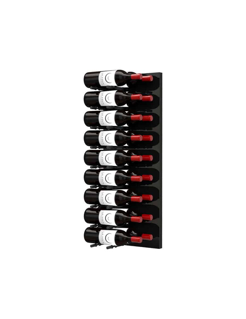 Ultra Wine Racks Fusion HZ Label-Out Wine Wall Black Acrylic (3 Foot) Double Depth