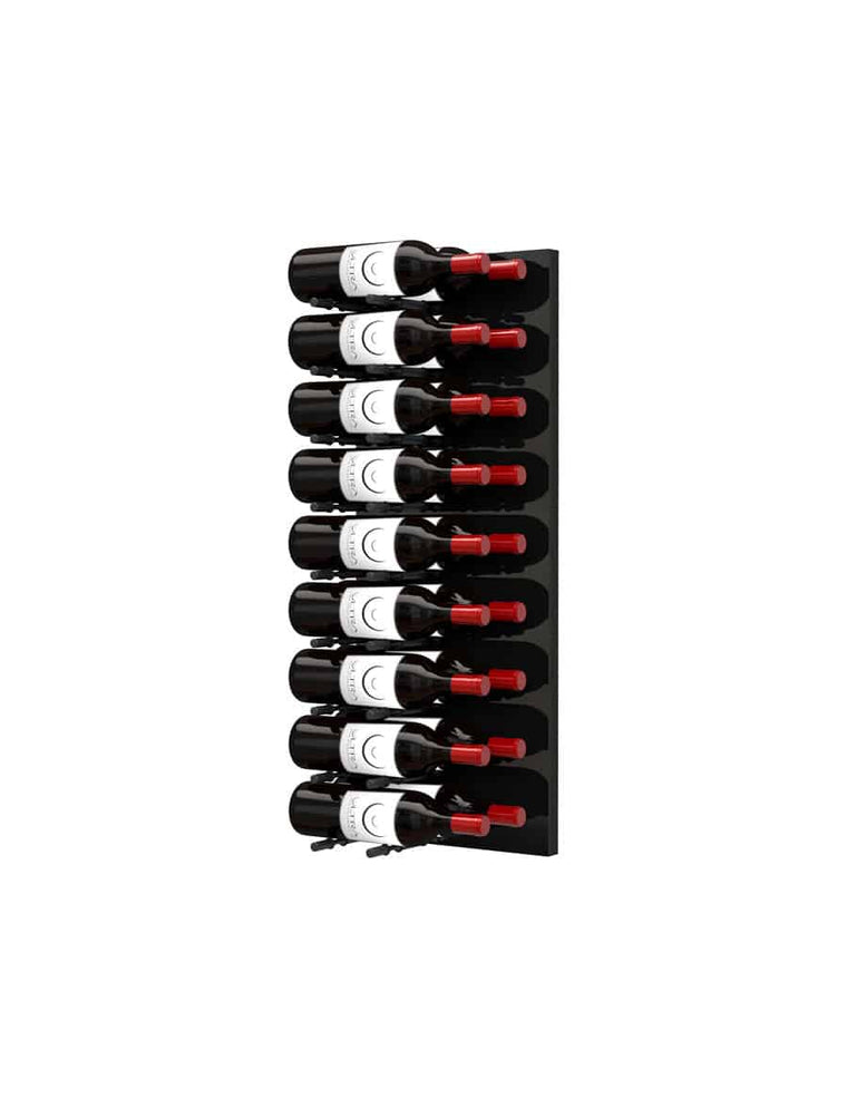 Ultra Wine Racks Fusion HZ Label-Out Wine Wall Black Acrylic (3 Foot) Double Depth