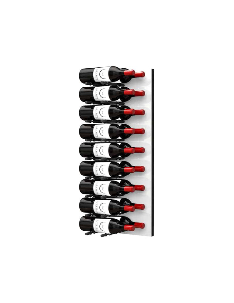 Ultra Wine Racks Fusion HZ Label-Out Wine Wall White Acrylic (3 Foot) - Double Depth