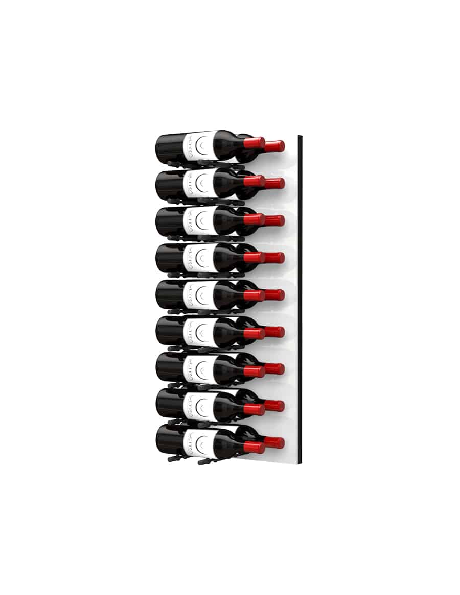 Ultra Wine Racks Fusion HZ Label-Out Wine Wall White Acrylic (3 Foot) - Double Depth