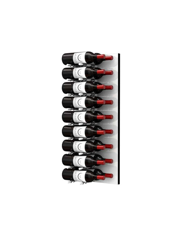 Ultra Wine Racks Fusion HZ Label-Out Wine Wall White Acrylic (3 Foot) - Double Depth