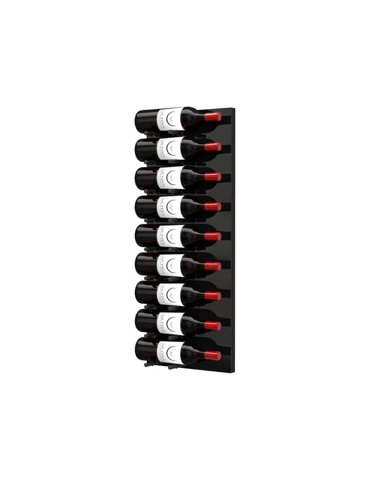 Ultra Wine Racks Fusion HZ Label-Out Wine Wall Black Acrylic (3 Foot) - Single Depth