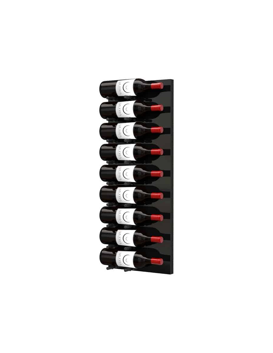 Ultra Wine Racks Fusion HZ Label-Out Wine Wall Black Acrylic (3 Foot) - Single Depth