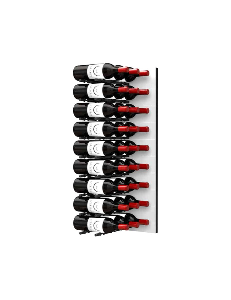 Ultra Wine Racks Fusion HZ Label-Out Wine Wall White Acrylic (3 Foot) Triple Depth