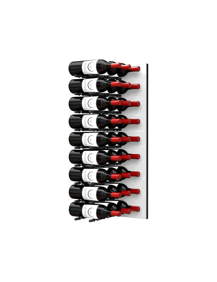 Ultra Wine Racks Fusion HZ Label-Out Wine Wall White Acrylic (3 Foot) Triple Depth