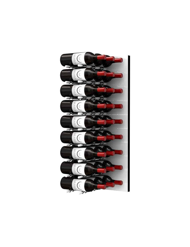 Ultra Wine Racks Fusion HZ Label-Out Wine Wall White Acrylic (3 Foot) Triple Depth