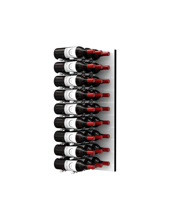 Ultra Wine Racks Fusion HZ Label-Out Wine Wall White Acrylic (3 Foot) Triple Depth