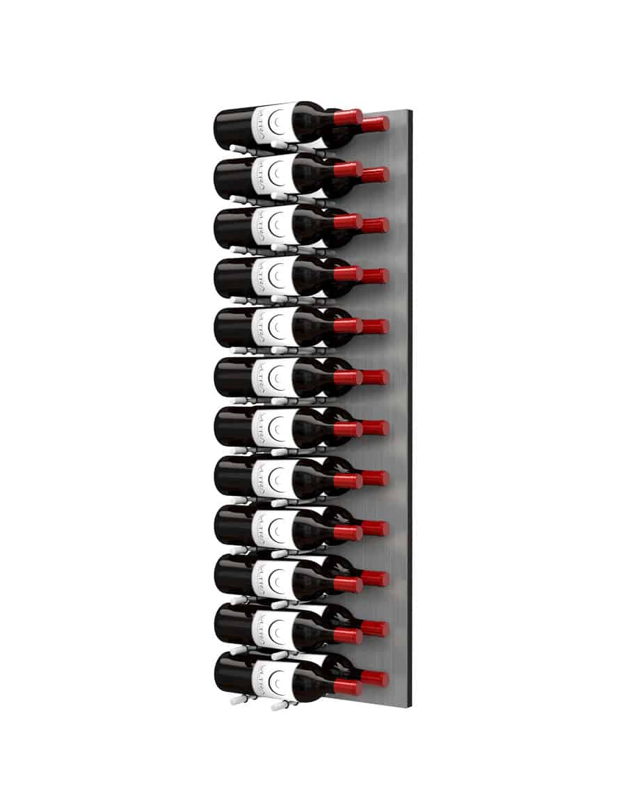 Ultra Wine Racks Fusion HZ Label Out Wine Wall Alumasteel (4 Foot) Double Depth