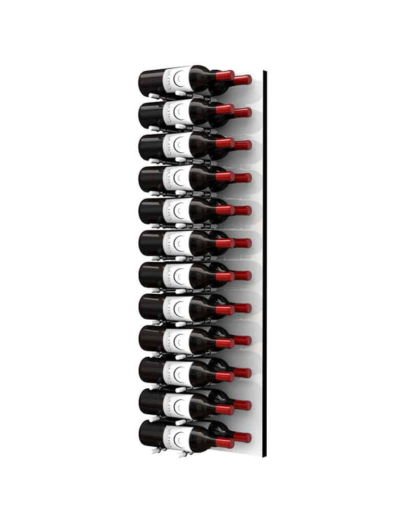 Ultra Wine Racks Fusion HZ Label Out Wine Wall White Acrylic (4 Foot) Double Depth