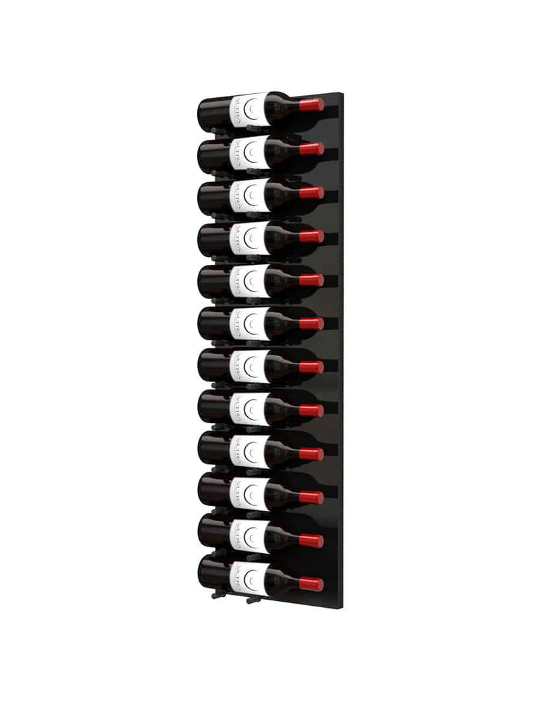 Ultra Wine Racks Fusion HZ Label-Out Wine Wall Black Acrylic (4 Foot) Single Depth