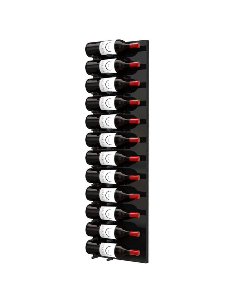 Ultra Wine Racks Fusion HZ Label-Out Wine Wall Black Acrylic (4 Foot) Single Depth