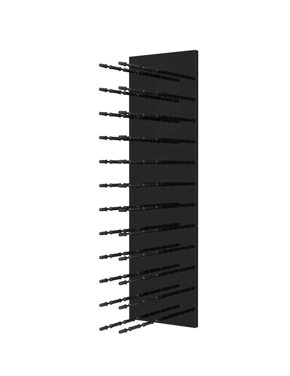 Ultra Wine Racks Fusion HZ Label-Out Wine Wall Black Acrylic (4 Foot) Triple Depth