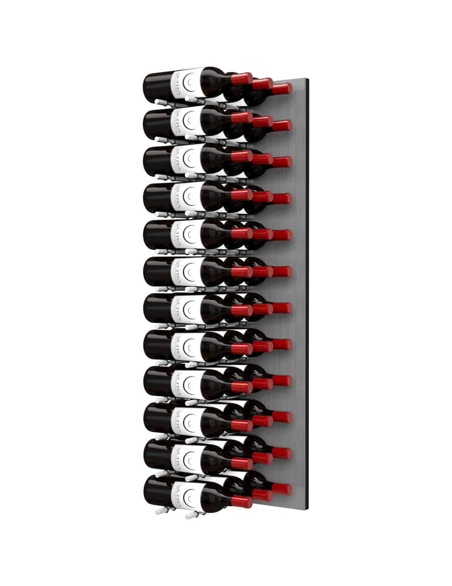 Ultra Wine Racks Fusion HZ Label Out Wine Wall Alumasteel (4 Foot) Triple Depth