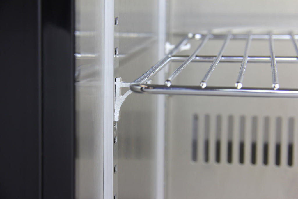 Kegco 24" Wide Single Tap Stainless Steel Built-In Left Hinge ADA Kegerator - Cabinet Only - HK-48ADA-BS-L
