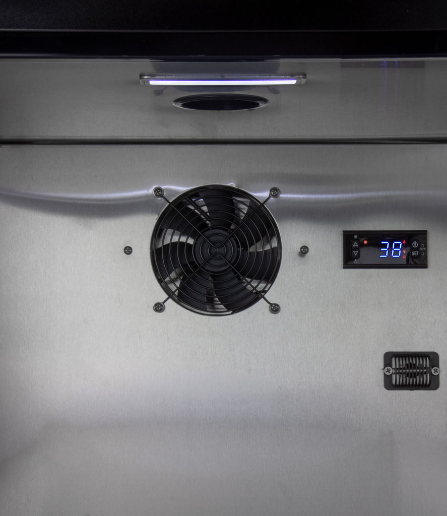 Kegco 24" Wide Single Tap Stainless Steel Built-In Left Hinge ADA Kegerator - Cabinet Only - HK-48ADA-BS-L