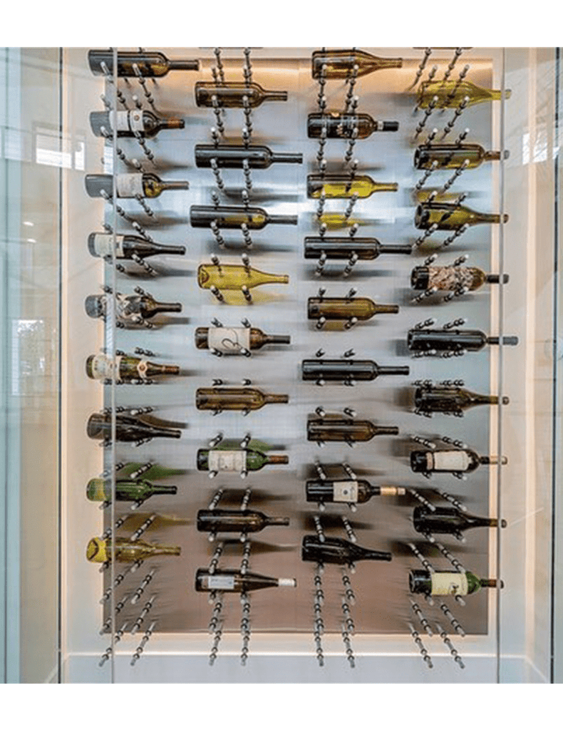 Ultra Wine Racks Fusion HZ Label Out Wine Wall Alumasteel (4 Foot) - Single Depth