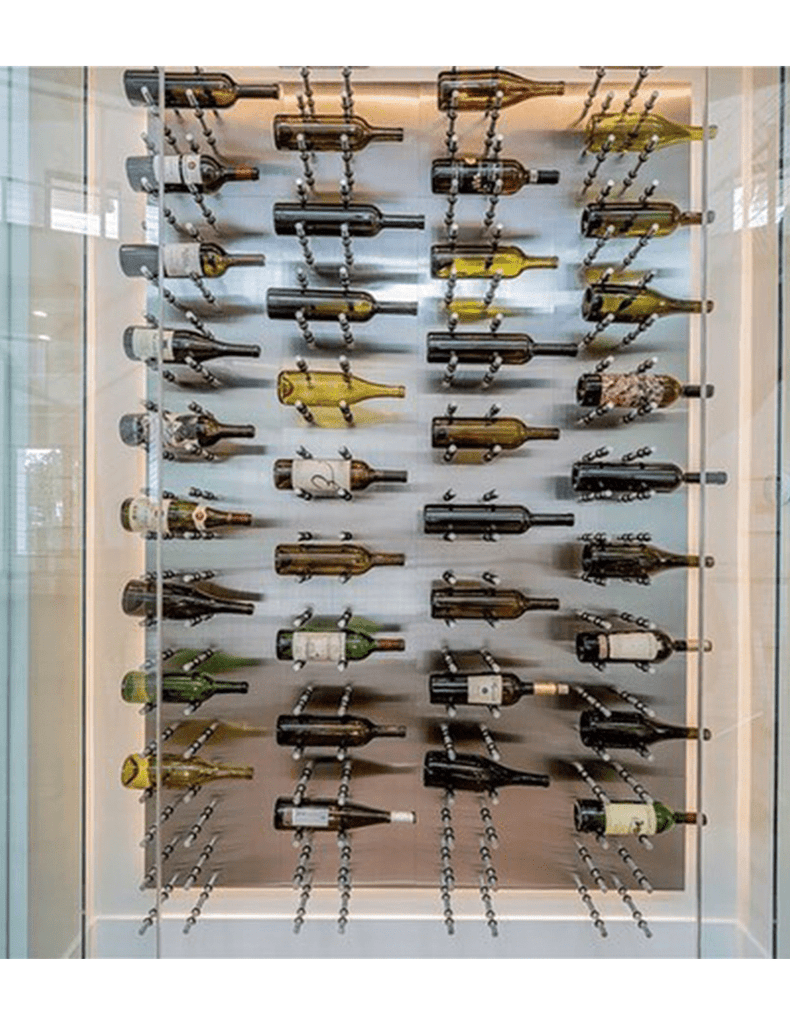 Ultra Wine Racks Fusion HZ Label-Out Wine Wall Alumasteel (3 Foot) Triple Depth