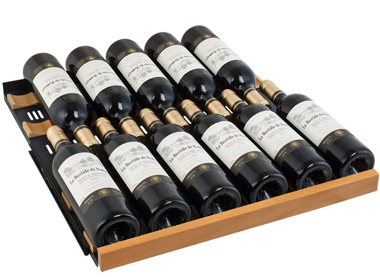 Allavino Reserva Series 119 Bottle 55" Tall Dual Zone Right Hinge Black Glass Wine Refrigerator - VSW11955D-2BGR
