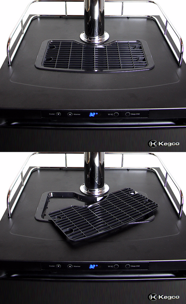 Kegco 24" Wide Triple Tap Black Stainless Steel Digital Kegerator - K309X-3NK