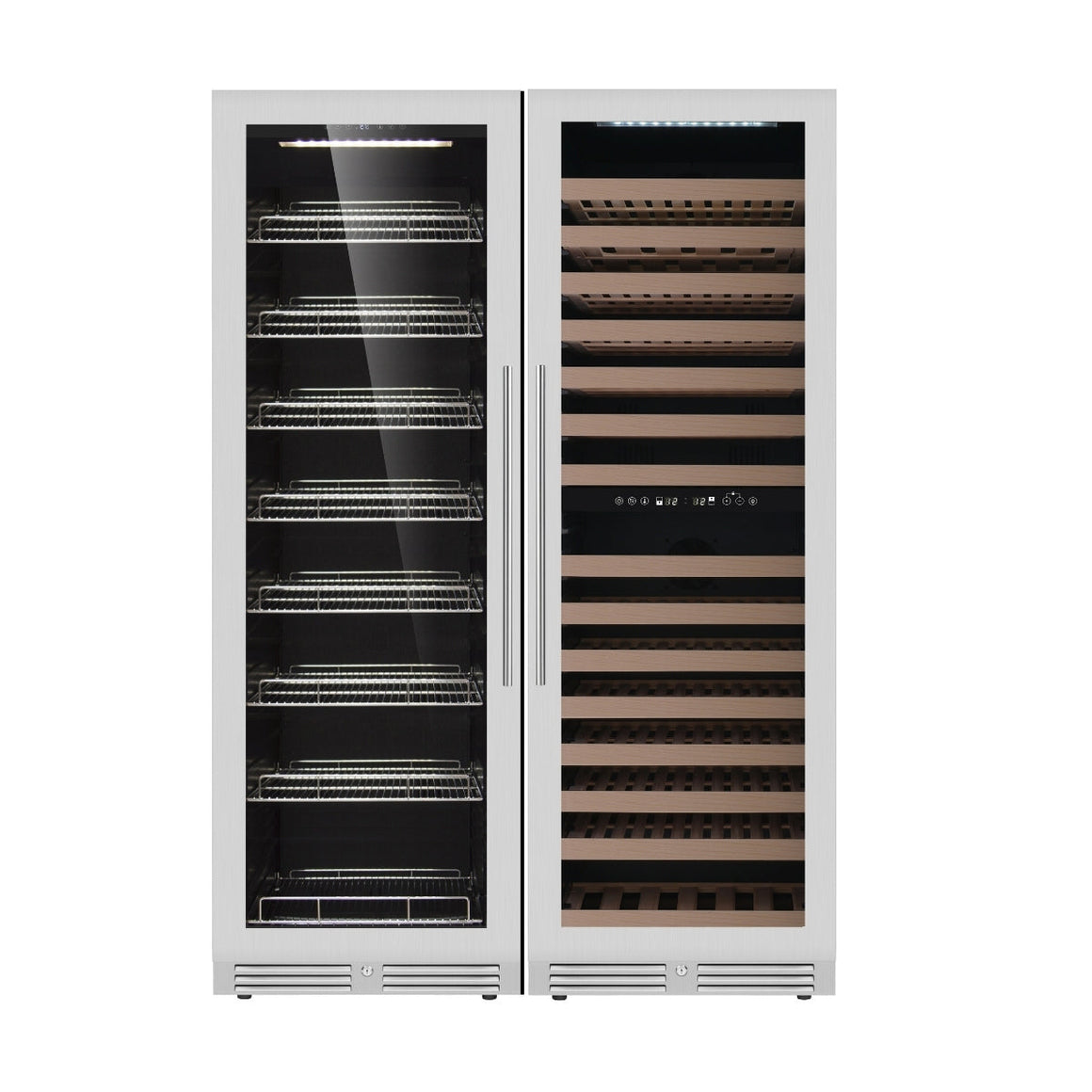 KingsBottle Upright Wine & Beverage cooler Combo With Low-E Glass - KBU425BW3