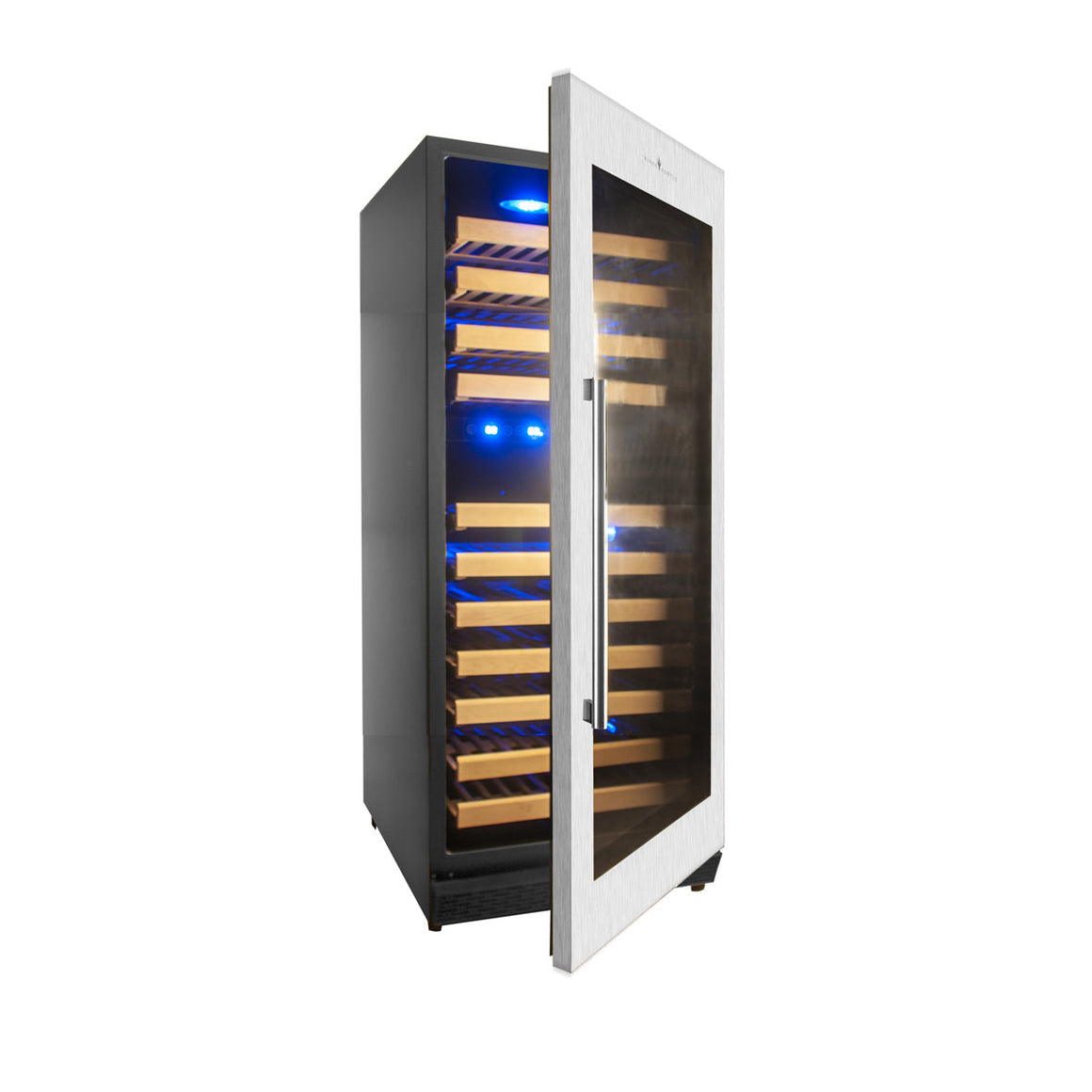 KingsBottle 100 Bottle Upright Dual Zone Wine Fridge For Home - KBU100DX