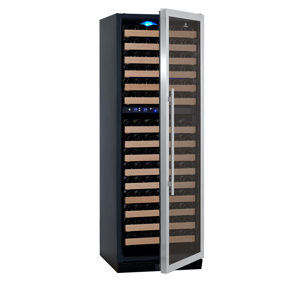 KingsBottle 164 Bottle Large Wine Refrigerator With Glass Door - KBU170DX