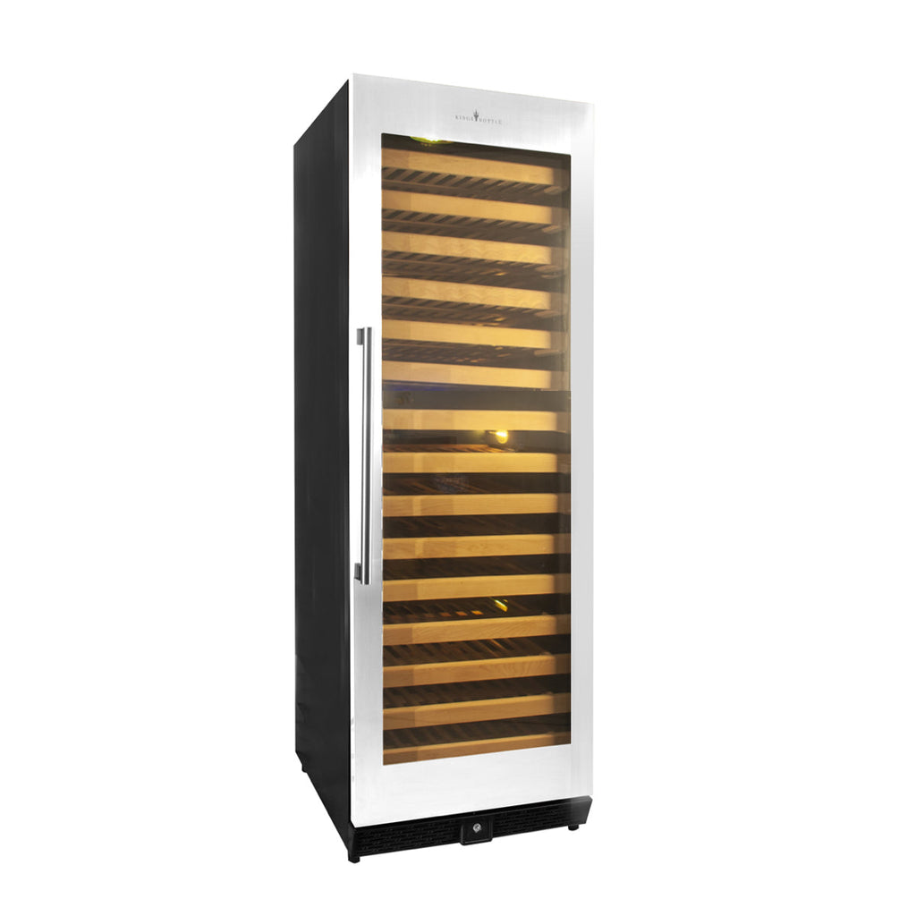 KingsBottle 166 Bottle Large Wine Cooler Refrigerator Drinks Cabinet - KBU170WX