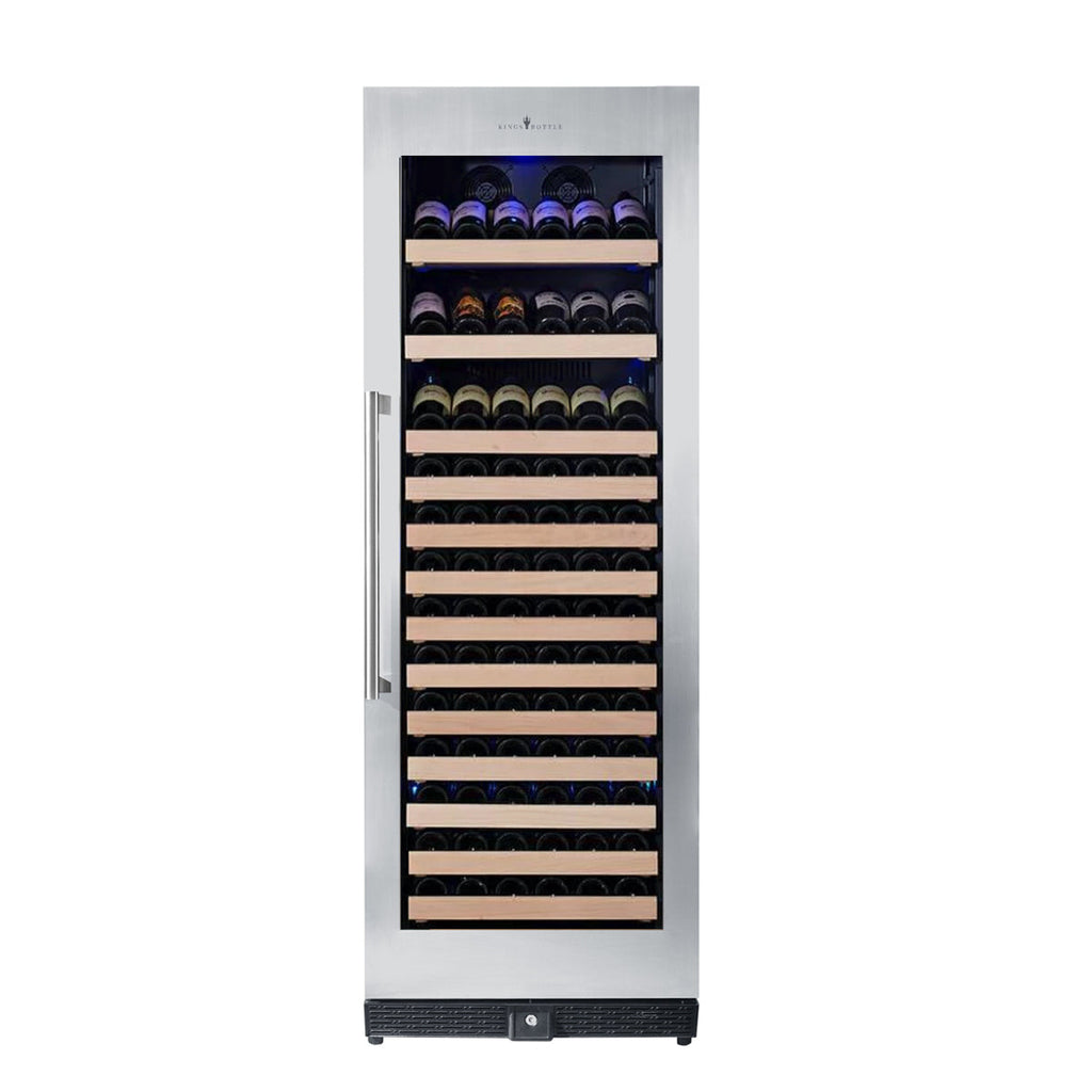 KingsBottle 166 Bottle Large Wine Cooler Refrigerator Drinks Cabinet - KBU170WX