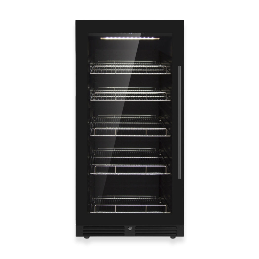 KingsBottle 389 Cans Capacity Upright Beverage Refrigerator With Low-E Glass Door - KBU265BX-FG