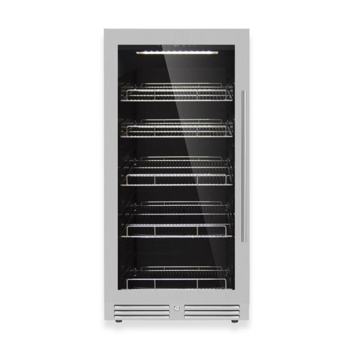 KingsBottle 389 Cans Capacity Upright Beverage Refrigerator With Low-E Glass Door -  KBU265BX-SS