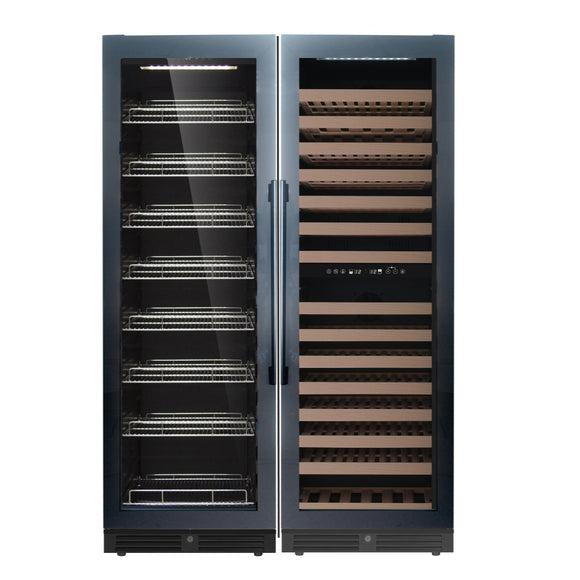 KingsBottle Upright Wine & Beverage cooler Combo With Low-E Glass - KBU425BW3