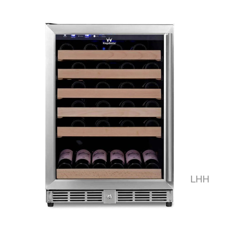 KingsBottle 46 Bottle 24 Inch Under Counter Wine Fridge Built In - KBU50WX