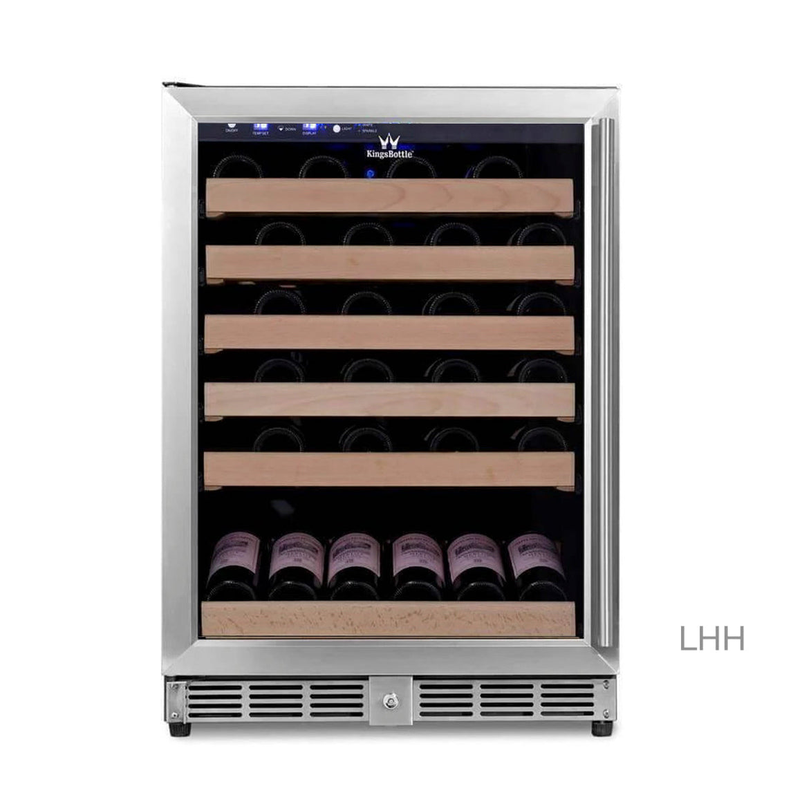 KingsBottle 46 Bottle 24 Inch Under Counter Wine Fridge Built In - KBU50WX